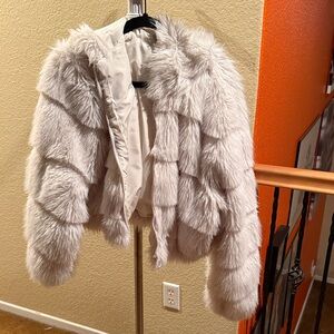 Divided Light Gray Teddy Jacket